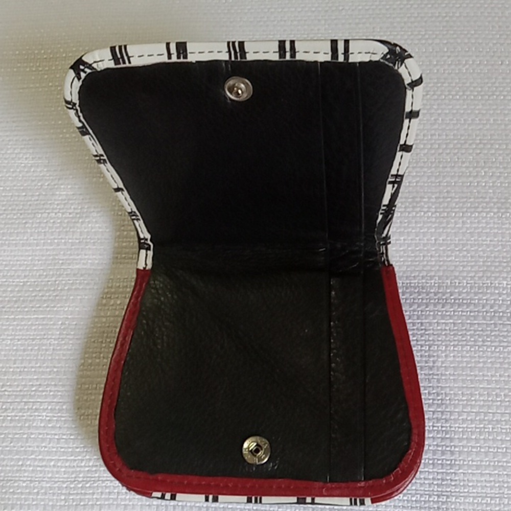 Brighton Plaid Heart Wallet - Red and Black - Picture 3 of 5